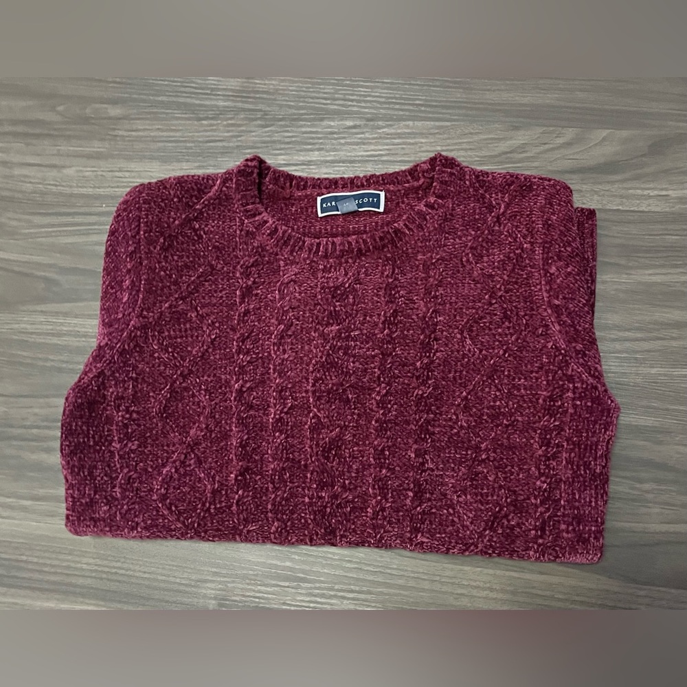NWOT Karen Scott Cable-knit sweater